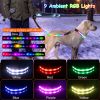 5FT Light Up Dog Leash LED Dog Leash Dog Walking Leash with 9 Light Colors IPX7 Waterproof USB Rechargeable