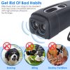 Ultrasonic Anti Barking Device Rechargeable Handheld Dog Barking Deterrent with 4 Modes LED Flashlight Dog Repeller