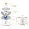 2.4L Automatic Dog Cat Water Fountain Electric LED Pet Flower Water Dispenser Ultra Silent Health Cat Waterer Auto Off Level Window