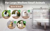 Dog Playpen Indoor Outdoor, 24" Height 8 Panels Fence with Anti-Rust Coating, Metal Heavy Portable Foldable Dog Pen for Large, Medium Small Dogs RV Ya