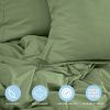 Sage Green Duvet Cover Queen Size Microfiber Duvet Cover with Zipper Duvet Cover Set with 2 Pillow Shams Luxury Soft Comforter Cover Queen Size 90 x 9