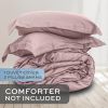 Pink Duvet Cover Queen Size Microfiber Duvet Cover with Zipper Duvet Cover Set of 1 Down Comforter Cover with 2 Pillow Shams Luxury Comforter Cover Qu