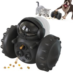 PawPartner Dog Tumbler Interactive Toys Increases Pet IQ Slow Feeder Labrador French Bulldog Swing Training Food Dispenser (Ships From: China, Color: Black)