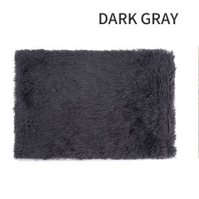 Dog Bed And Extra Matching Cover Sheet Dog Crate Pad Ultra Soft Dog Bed Mat Washable Pet Kennel Bed With Non-Slip Bottom Fluffy Plush Sleeping Mat For (Color: Dark Gray, size: M)