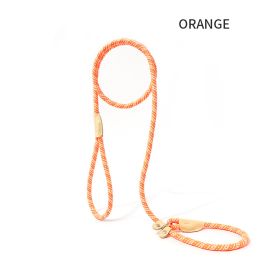 Dog Rope Pet Pulling Rope Puppy Strap Traction Rope Heavy Duty Belt Large Dog Leash Dog Collar Strap Dog Training Pet Harness Hands-Free Leash For Sma (Color: Orange, size: 1.8x0.6)