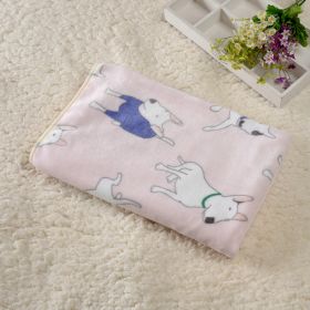 For Common Dogs Blanket Non-slip Seat Cushion (Option: Light Pink Bull Terrier-40x60cm)