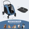 4 Wheels Extra Large Dog Stroller Foldable Pet Stroller with Dual Entry