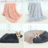 Dog Bed And Extra Matching Cover Sheet Dog Crate Pad Ultra Soft Dog Bed Mat Washable Pet Kennel Bed With Non-Slip Bottom Fluffy Plush Sleeping Mat For