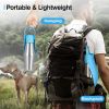 25OZ Portable Dog Water Bottle Foldable Stainless Steel Water Dispenser Leak-Proof Design for Dog Walking Traveling Hiking Outdoor Activities